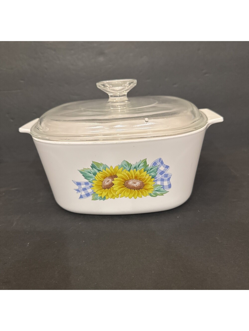 Vintage Corning Ware Sunflower Sunsations A-3-B Casserole Dish 3L W Lid 20-A